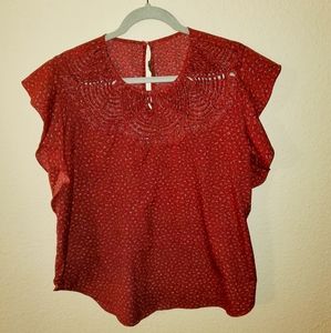 Anthropologie Ranna Gill Cutout Blouse